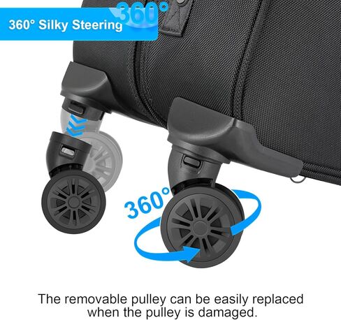 22 Inch Rolling Garment Bag for Business Trips, Carry On Suitcase with Built-In Hanging Clothes Section, 4 Spinner Wheels, Suit & Dress Travel Luggage (Men/Women) in Saudi Arabia