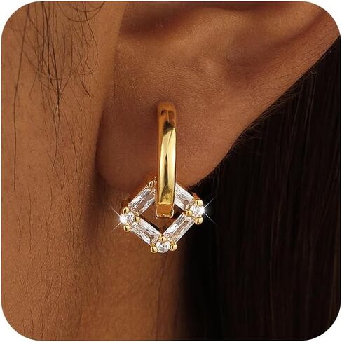 Pearl Dangle Earrings for Women, Dainty Gold Earrings 14K Gold Drop Earrings for Women Trendy Hypoallergenic Long Gold Wedding Earring Small Formal Prom Earring Waterproof Fashion Womens Jewelry in Saudi Arabia