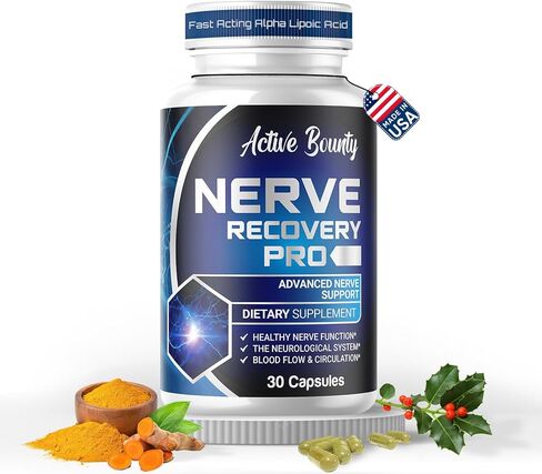 Nerve Recovery Pro - مكمل دعم الأعصاب مع حمض ألفا ليبويك والكركم والأسيتيل إل كارنيتين - يدعم وظيفة العصب الصحية والدورة الدموية وتدفق الدم - 30 كبسولة - عبوة واحدة in Saudi Arabia