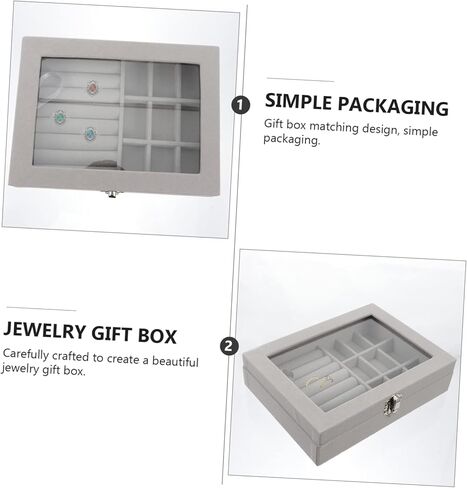 1Pc Jewelry Box Earring Holder Simple and Portable Jewelry Case for Home Travel Durable Storage for Rings and Bracelets Present for Her in Saudi Arabia