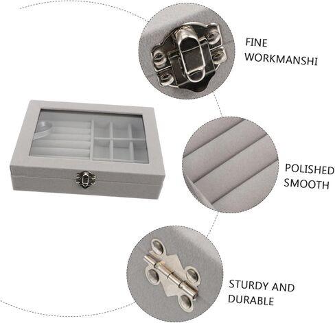 1Pc Jewelry Box Earring Holder Simple and Portable Jewelry Case for Home Travel Durable Storage for Rings and Bracelets Present for Her in Saudi Arabia