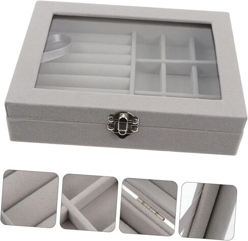 1Pc Jewelry Box Earring Holder Simple and Portable Jewelry Case for Home Travel Durable Storage for Rings and Bracelets Present for Her in Saudi Arabia