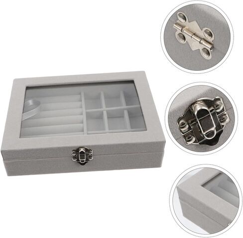 1Pc Jewelry Box Earring Holder Simple and Portable Jewelry Case for Home Travel Durable Storage for Rings and Bracelets Present for Her in Saudi Arabia