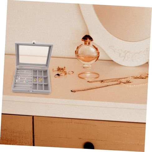1Pc Jewelry Box Earring Holder Simple and Portable Jewelry Case for Home Travel Durable Storage for Rings and Bracelets Present for Her in Saudi Arabia