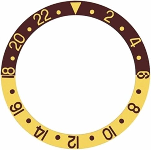 Ewatchparts Bezel Insert Aluminum Compatible With Rolex GMT 1675 16750 16753 16758 Root Beer Brown/Gold in Saudi Arabia