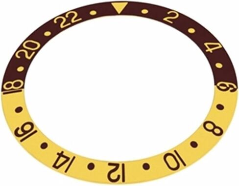 Ewatchparts Bezel Insert Aluminum Compatible With Rolex GMT 1675 16750 16753 16758 Root Beer Brown/Gold in Saudi Arabia