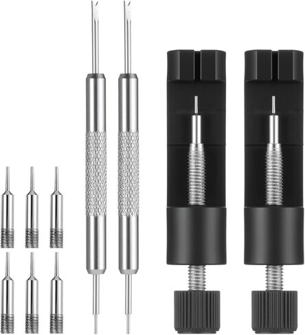 Watch Link Removal Kit, 2 Pack Watch Pin Removal Tool Watches Adjustment Tool Kit Pin Remover for Sizing Bands with Extra Replacement for Adjust and Remover Bracelet Strap in Saudi Arabia