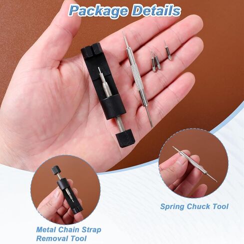 Watch Link Removal Kit, 2 Pack Watch Pin Removal Tool Watches Adjustment Tool Kit Pin Remover for Sizing Bands with Extra Replacement for Adjust and Remover Bracelet Strap in Saudi Arabia