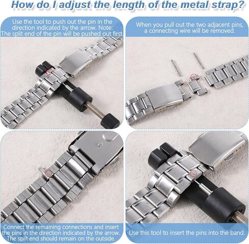 Watch Link Removal Kit, 2 Pack Watch Pin Removal Tool Watches Adjustment Tool Kit Pin Remover for Sizing Bands with Extra Replacement for Adjust and Remover Bracelet Strap in Saudi Arabia