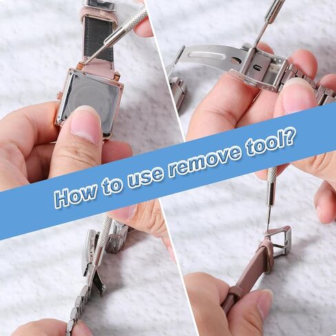 Watch Link Removal Kit, 2 Pack Watch Pin Removal Tool Watches Adjustment Tool Kit Pin Remover for Sizing Bands with Extra Replacement for Adjust and Remover Bracelet Strap in Saudi Arabia
