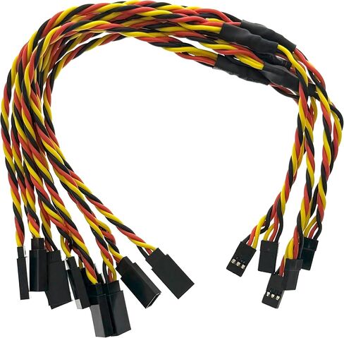 BackBayRC - 30CM 20awg Y Servo Splitter/Extension Wire - 100 Strands for RC Vehicles, Drones, E-Bikes - 5 Wires per Pack in Saudi Arabia