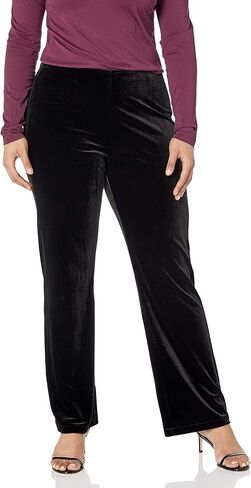 Lyssé Women's Size Plus Velvet Wide Leg Pant in Kuwait