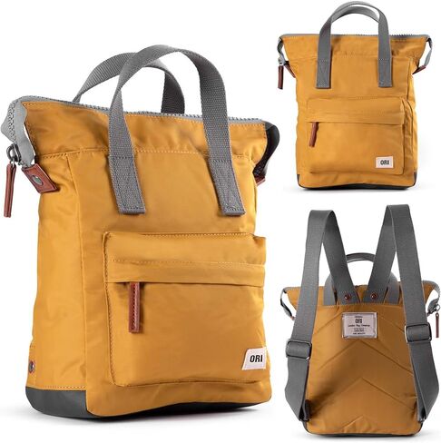 ORI LONDON Medium Tote Bag Backpack - Nylon Tote Backpack for Women & Men with Wide Mouth, Chunky Zippers, Multiple Pockets, Adjustable Straps - The Bantry, Peri Purple Backpack, 15.75x 11.81x 4.72 in Kuwait