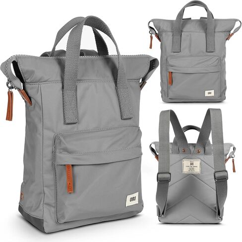 ORI LONDON Medium Tote Bag Backpack - Nylon Tote Backpack for Women & Men with Wide Mouth, Chunky Zippers, Multiple Pockets, Adjustable Straps - The Bantry, Peri Purple Backpack, 15.75x 11.81x 4.72 in Kuwait