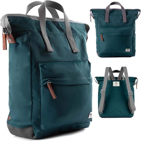 ORI LONDON Medium Tote Bag Backpack - Nylon Tote Backpack for Women & Men with Wide Mouth, Chunky Zippers, Multiple Pockets, Adjustable Straps - The Bantry, Peri Purple Backpack, 15.75x 11.81x 4.72 in Kuwait