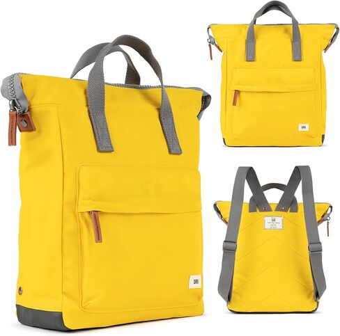 ORI LONDON Medium Tote Bag Backpack - Nylon Tote Backpack for Women & Men with Wide Mouth, Chunky Zippers, Multiple Pockets, Adjustable Straps - The Bantry, Peri Purple Backpack, 15.75x 11.81x 4.72 in Kuwait