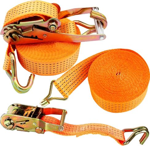 HNBun 4Pack Ratchet Straps Heavy Duty, 1.5in x 20Ft Ratchet Tie Down Straps, 4400 LB Break Strength Ratchet Cargo Straps with Double J Hook for Moving Cargo, Motorcycle, Appliances, Lawn Equipment in Kuwait