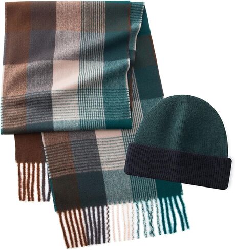 CALVIN & OLIVIA Lightweight Ultra-Soft Scarf with Hat - Perfect Holiday Gift for Men & Women in Kuwait