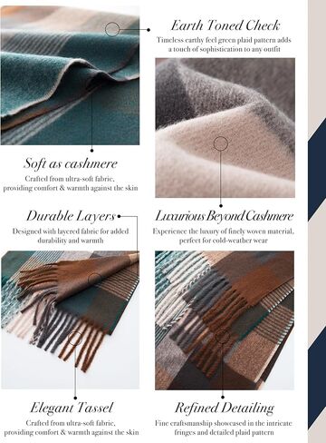 CALVIN & OLIVIA Lightweight Ultra-Soft Scarf with Hat - Perfect Holiday Gift for Men & Women in Kuwait