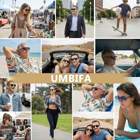 Trendy Square Retro Sunglasses for Men Women with Polarized TAC Lens und UV400 Protection Sunglasses in Saudi Arabia