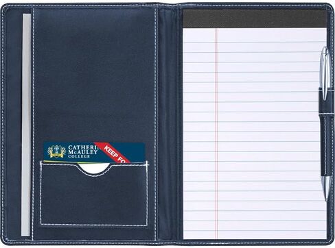 Padfolio Binder A5 Document Organizer with Refillable Lined Notepad, Junior Size Folder Portfolio for Men Women,Red in Kuwait