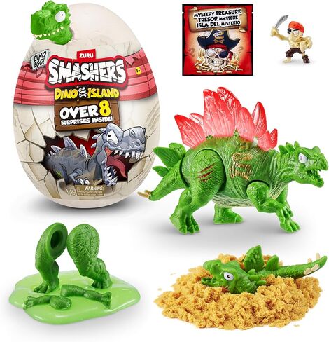 ZURU Smashers Dino Island Giant T-Rex Skull with 30+ Surprises and Mini Eggs, Dinosaur Discovery Toy, Age 5+ in Saudi Arabia