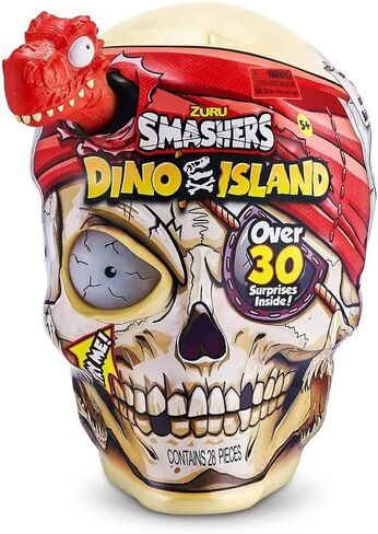 ZURU Smashers Dino Island Giant T-Rex Skull with 30+ Surprises and Mini Eggs, Dinosaur Discovery Toy, Age 5+ in Saudi Arabia