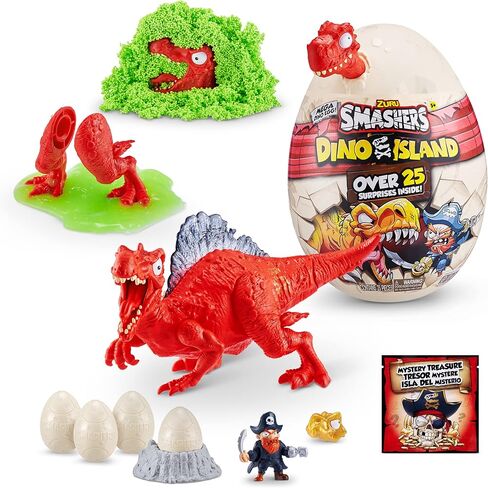 ZURU Smashers Dino Island Giant T-Rex Skull with 30+ Surprises and Mini Eggs, Dinosaur Discovery Toy, Age 5+ in Saudi Arabia