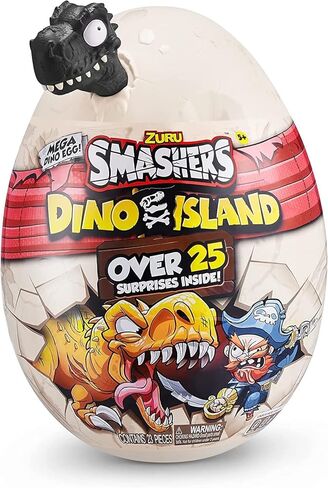 ZURU Smashers Dino Island Giant T-Rex Skull with 30+ Surprises and Mini Eggs, Dinosaur Discovery Toy, Age 5+ in Saudi Arabia