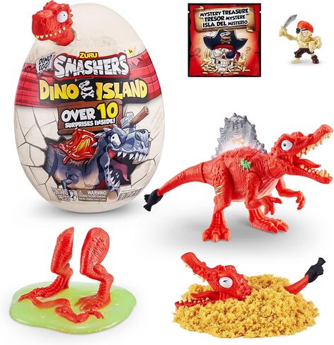 ZURU Smashers Dino Island Giant T-Rex Skull with 30+ Surprises and Mini Eggs, Dinosaur Discovery Toy, Age 5+ in Saudi Arabia