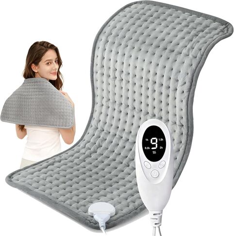 La Phaze Heating Pad for Back, Neck & Shoulder Pain Relief | 9 Heat & 4 Timer Settings | Fast Heating, Machine Washable Cover | for Home & Office Use (12x24 Inch) in Saudi Arabia