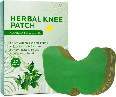 42Pcs Knee Relief Patch: Extra Strength Warming Herbal Plaster with Wormwood Extract - 12 Hour Heat for Joint, Muscle, Back & Neck in Saudi Arabia