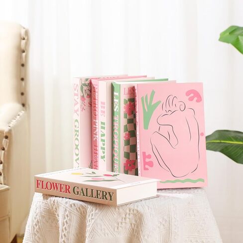 Honoson Decorative Books Aesthetic Fake Books Set for Home Room Decor Bookshelf Decoration Coffee Table Decor(Romantic,6 Pcs) in Saudi Arabia