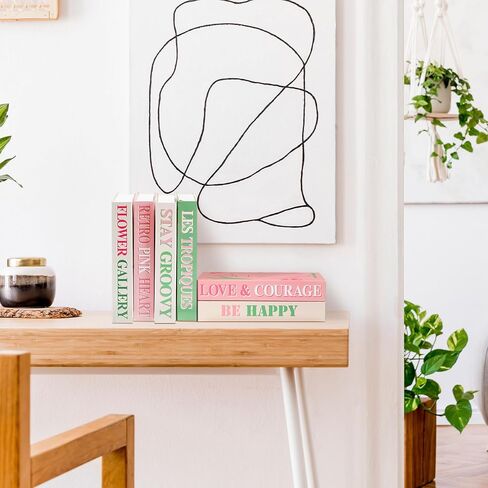 Honoson Decorative Books Aesthetic Fake Books Set for Home Room Decor Bookshelf Decoration Coffee Table Decor(Romantic,6 Pcs) in Saudi Arabia