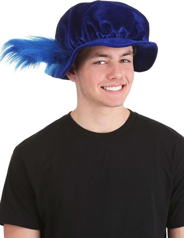 Costume Hat for Romeo - Velvet Hat with Faux Fur Feather and Adjustable Band in Saudi Arabia