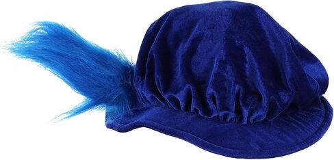 Costume Hat for Romeo - Velvet Hat with Faux Fur Feather and Adjustable Band in Saudi Arabia