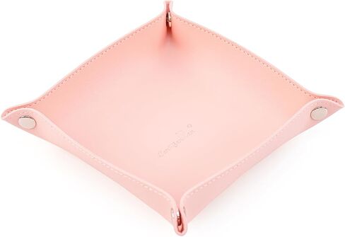 SANQIANWAN PU Leather Arc Edge Jewelry Valet Tray for Man and Women, Portable Mini Entryway Table Tray Bedside Nightstand Desk Tray Small Travel Dish Plate for Key,Wallet,Watch,Coin (DarkGreen) in Saudi Arabia