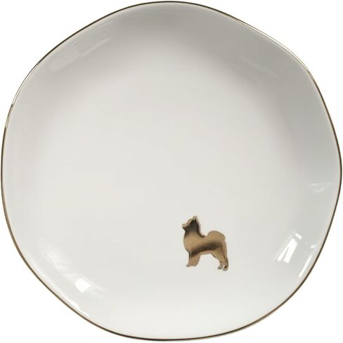 InnoBeta Pomeranian Gifts for Women, Ceramic Jewelry Dish, Trinket Tray for Rings Earrings Necklace Keys, Decorative Plate for Birthday, Christmas, Mother's Day, 4.75" in Saudi Arabia