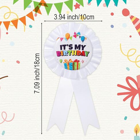 It’s My Birthday Brooch Pin, Birthday Girl Pin Ribbon Happy Birthdays Buttons Colorful Satin Grosgrain Badge Reel Brooch Pins for Women Men Boys Girls Birthdays Gifts Party Decorations Supplies in Saudi Arabia