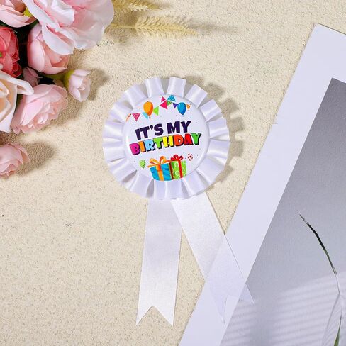 It’s My Birthday Brooch Pin, Birthday Girl Pin Ribbon Happy Birthdays Buttons Colorful Satin Grosgrain Badge Reel Brooch Pins for Women Men Boys Girls Birthdays Gifts Party Decorations Supplies in Saudi Arabia