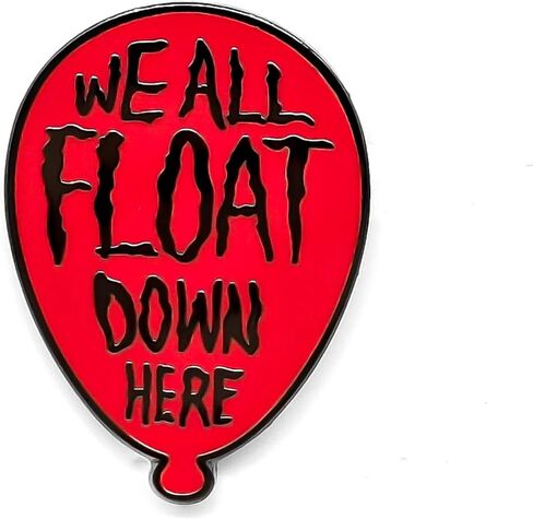دبوس المينا We All Float Down Here - سلسلة الموضوع - دبوس طية صدر السترة من المينا - شارة مطلية للملابس والحقائب والأشرطة in Saudi Arabia