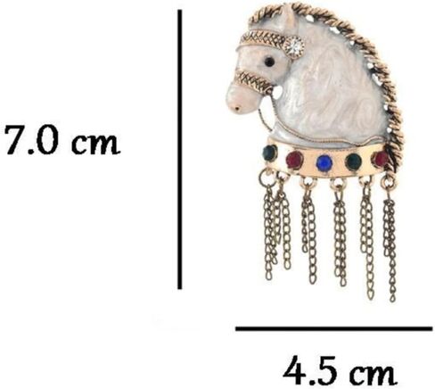 Rhinestone Horse Vintage Brooches For Women Unisex Tassels Zodiac Horse Pins Banquet Party Backpack Gifts Jewelry Accessories in Saudi Arabia