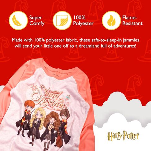 طقم بيجامة فضفاضة للفتيات من WB Harry Potter مكونة من قطعتين in Saudi Arabia