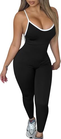 Memoriesea Women's Sexy Strappy Backless Jumpsuits Bodycon Rompers One Piece Outfits in Saudi Arabia