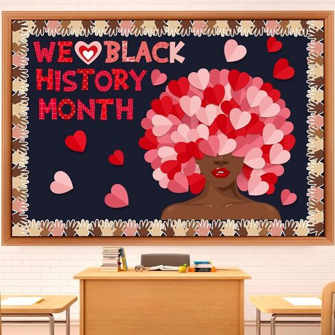 Janlaugh 49 PCS HISTER Black Month Bulletin Decorations String African African American Inspirational Bulletin Cetouts Borders Black History Month Classroom Decor in Kuwait
