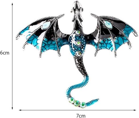 4PCS Dragon Brooch Pin for Jacket Backpack Hat, Vintage Cartoon Fantasy Lapel Pin for Women Men Gift in Kuwait