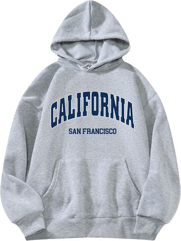 SHENHE Women's Slogan Letter Print Long Sleeve Hooded Sweatshirt Pullover Hoodie Tops in Saudi Arabia