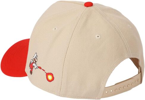 Super Mario Bros Fire Mario White & Red Retro Grandpa Snapback Hat in Kuwait