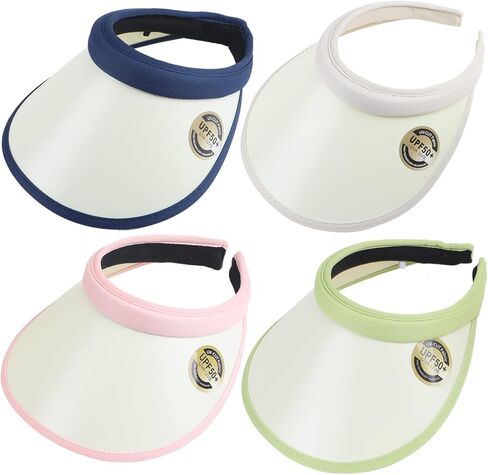 MULIMU 4 Pack Wide Brim Clip on Sun Visors UV Protection Pool Beach Sun Visor Hat for Women in Saudi Arabia