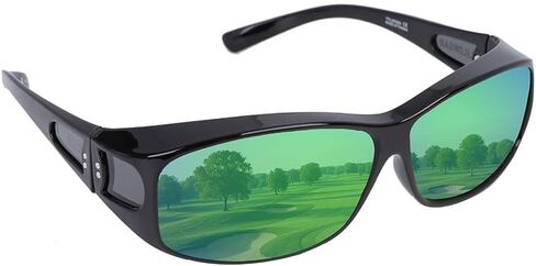 Unisex Fit Over Wrap Sunglasses Polarized Lens Wear Over Eyeglasses UV400 Protection Shades for Men and Women Outdoor Activities Driving, Fishing - Shiny Black/Purple REVO (Pack in Case) in Saudi Arabia